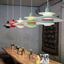 Modern colourful LED umbrella pendant light nordic chandelier for dining room, bar and restaurant