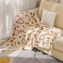 Bohemian geometric check throw with tassels for living room