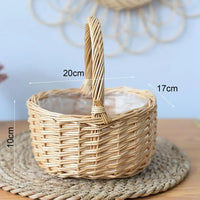 rattan woven basket for flowers and food