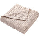 Soft lightweight cotton waffle throw blanket for all seasons