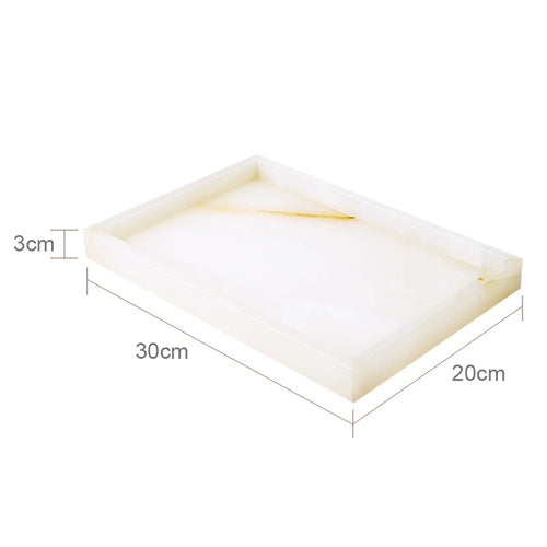 luxury natural marble bathroom accessory set - vue 15 sur 23