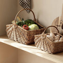 wicker basket for picnics, fruits, vegetables, camping and parties