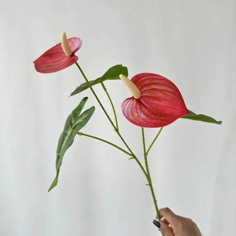 Artificial anthurium flowers for party and holiday decoration