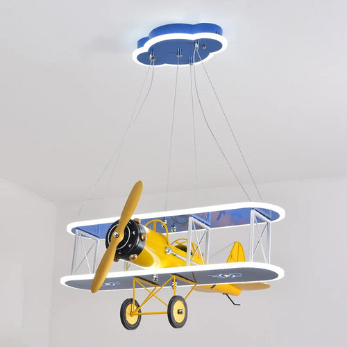 Creative helicopter airplane chandelier for modern children's room - vue 7 sur 9