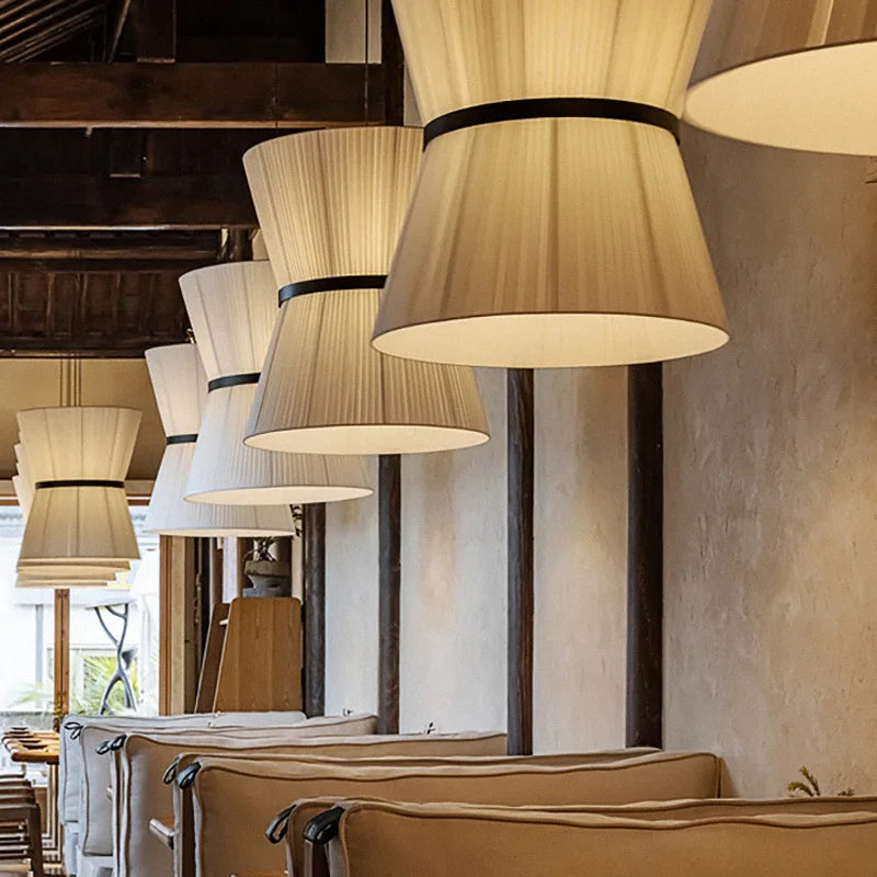 Modern Chinese fabric chandelier for elegant interior decor - vue 4 sur 15