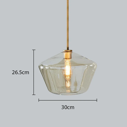 Modern Nordic glass pendant light, creative minimalist style - vue 13 sur 14