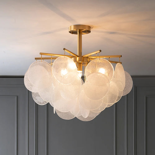 Luxury glass chandelier for elegant interior decor - vue 2 sur 8