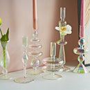 Nordic glass candle holder for weddings and flowers