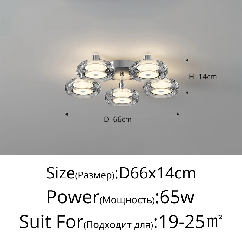 Modern Italian designer ceiling light luxury minimalist indoor lighting - vue 12 sur 12