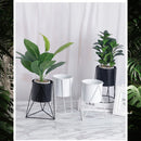 simple metal indoor flower pot stand