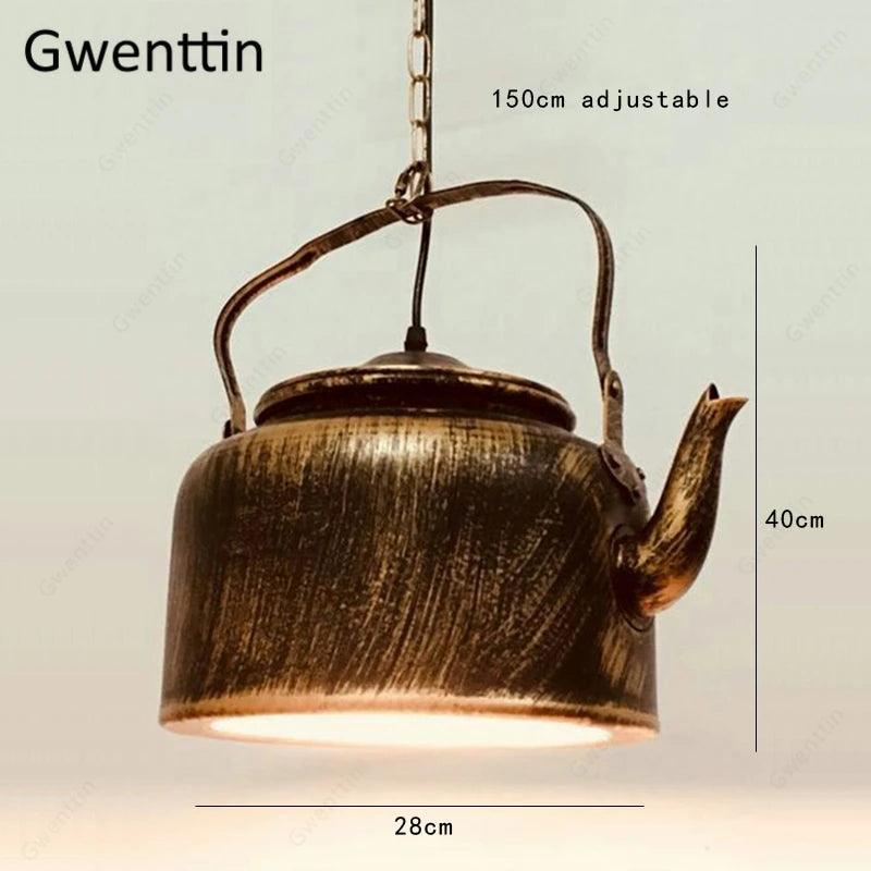 Modern iron pendant light for industrial decor - vue 8 sur 12