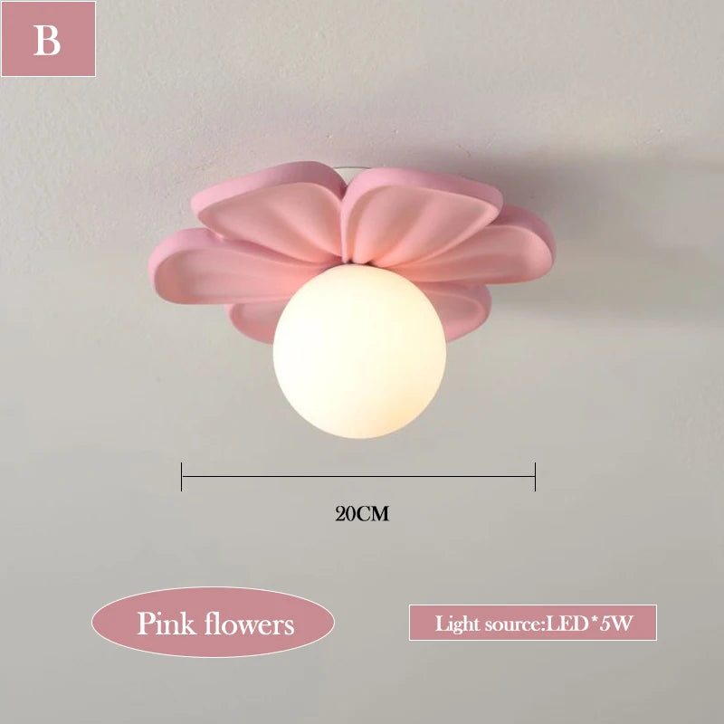 Modern petal chandelier for children's room - vue 6 sur 17