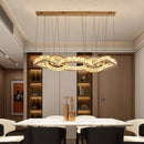 Modern golden crystal design chandelier for dining room indoor lighting