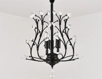 Vintage crystal chandelier with four arms for elegant lighting