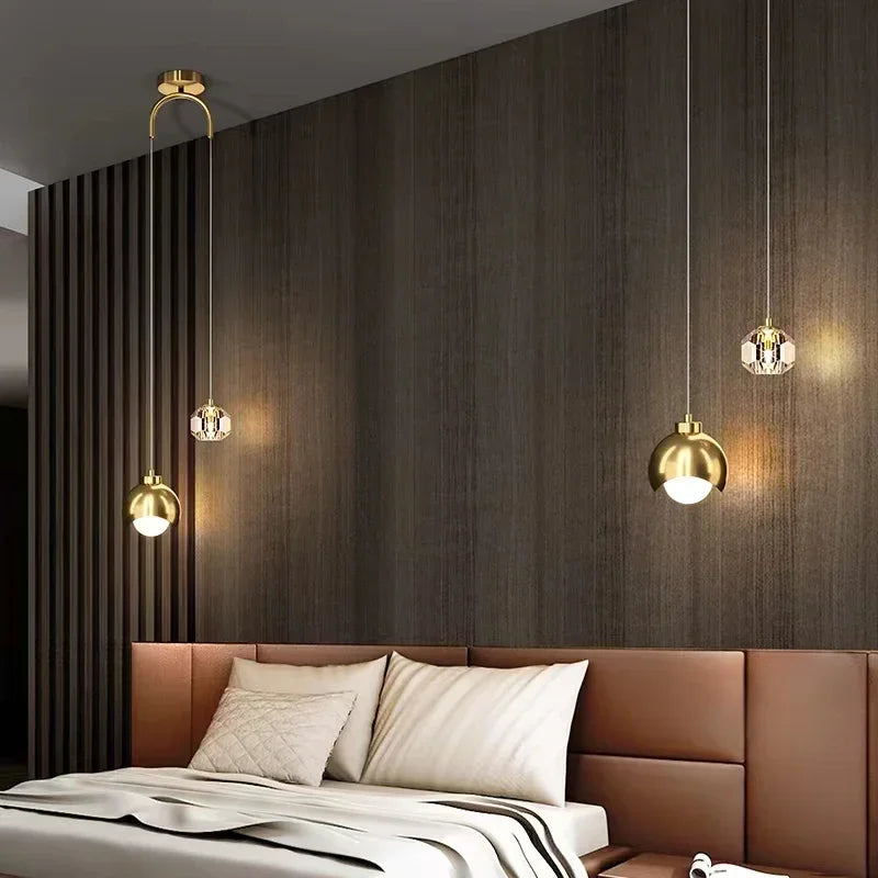 Modern crystal pendant light nordic luxury minimalist style