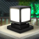 Decorative solar column lantern for garden and outdoor