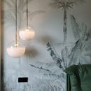Elegant modern glass pendant light for kitchen island