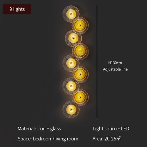 Modern crystal wall light with LED for hallway