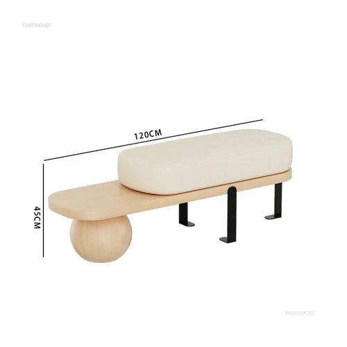 multifunctional solid wood bench for stylish interior - vue 18 sur 19