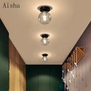 Nordic glass ball ceiling light industrial style home decor