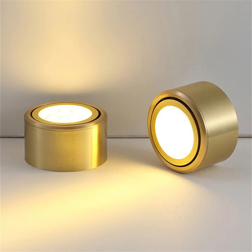 Adjustable copper LED downlight with COB spotlights for home decor - vue 2 sur 8