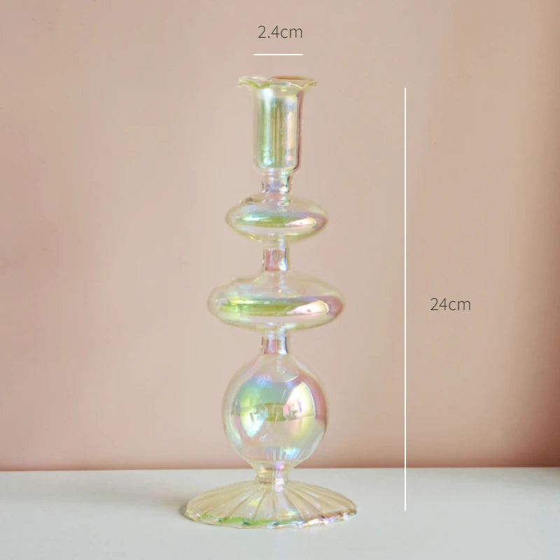 Nordic glass candle holder for weddings and flowers - vue 19 sur 22