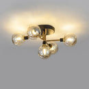 Designer glass LED ceiling light for indoor decor