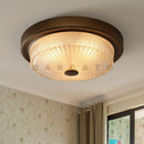 Creative american style LED ceiling light with frosted glass shade
