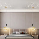 Simple modern LED chandelier, minimalist Nordic style for bar or café