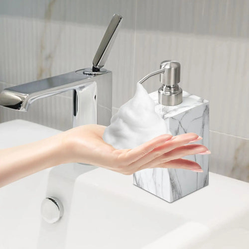 durable resin lotion dispenser for bathroom - vue 4 sur 6