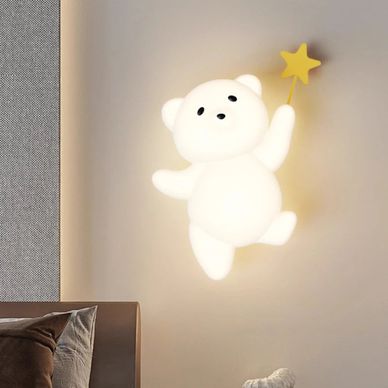 Radish rabbit LED wall light for children's room - vue 4 sur 8