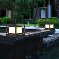 Waterproof solar marble garden lamp for outdoor use