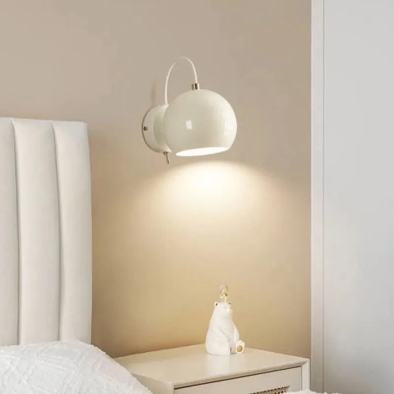 Minimalist nordic rotatable iron LED wall light