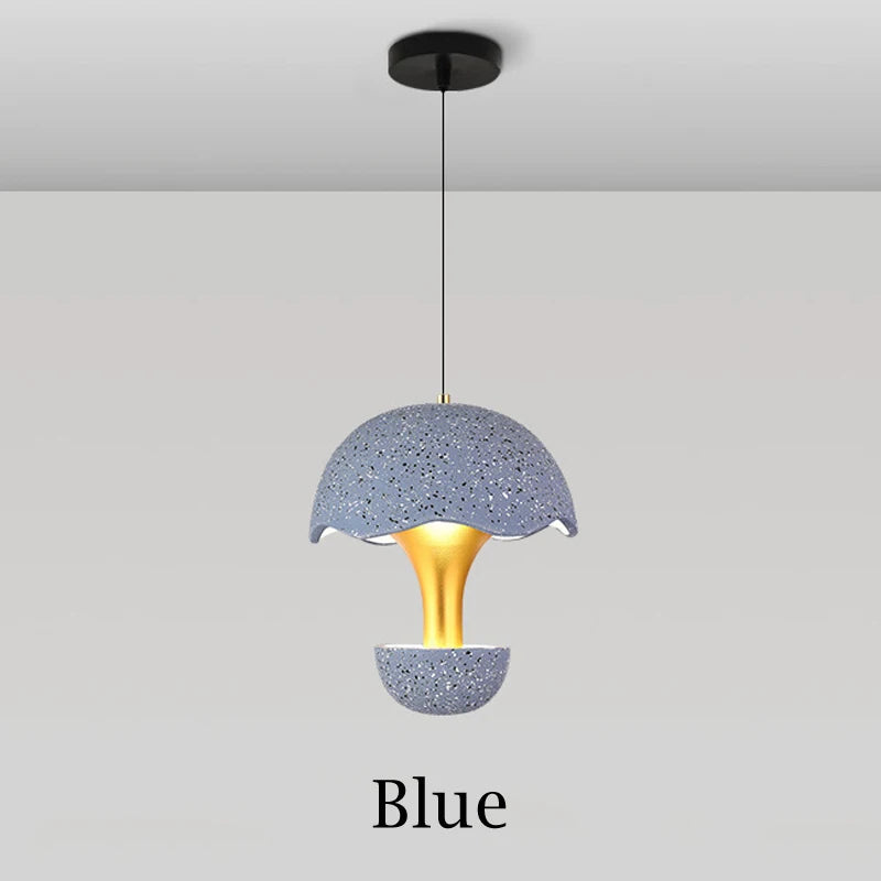Creative cement mushroom pendant light for restaurant café bar
