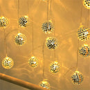 Disco mirror ball battery-powered 20 LED string lights