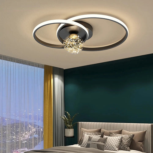 Modern nordic LED chandelier simple ball for indoor use - vue 4 sur 16