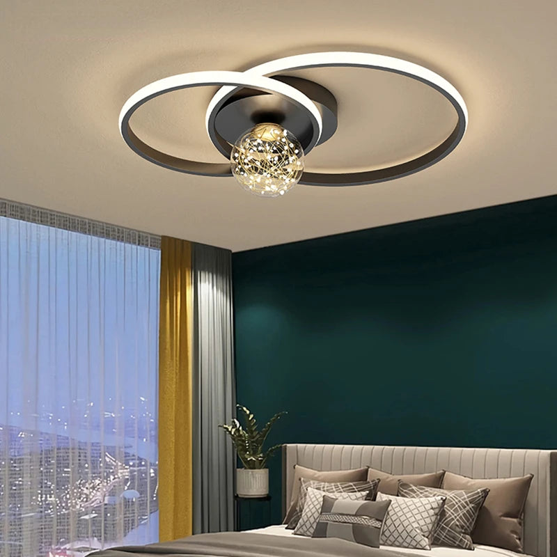 Modern nordic LED chandelier simple ball for indoor use - vue 4 sur 16