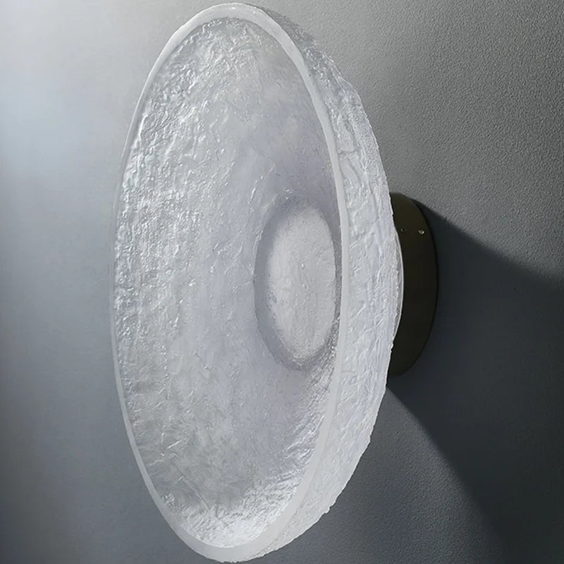 Round postmodern wall light with vintage retro transparent design - vue 5 sur 6