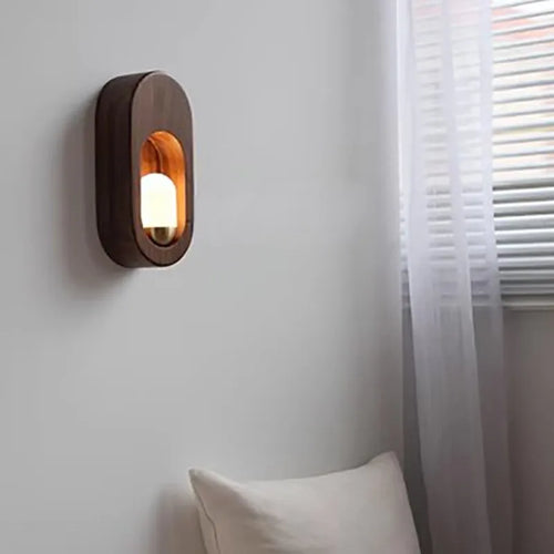 Nordic decorative LED wooden wall light - vue 4 sur 9