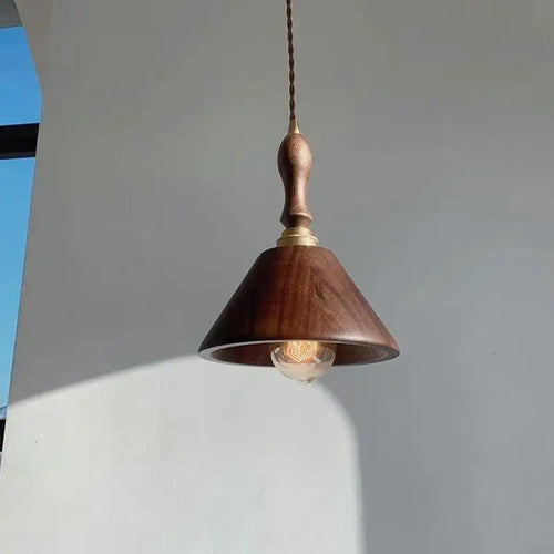 Japanese style solid wood chandelier for elegant interiors - vue 2 sur 7