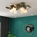 French vintage floral copper ceiling lantern for bedroom and living room