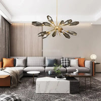 Creative post-modern American minimalist glass chandelier