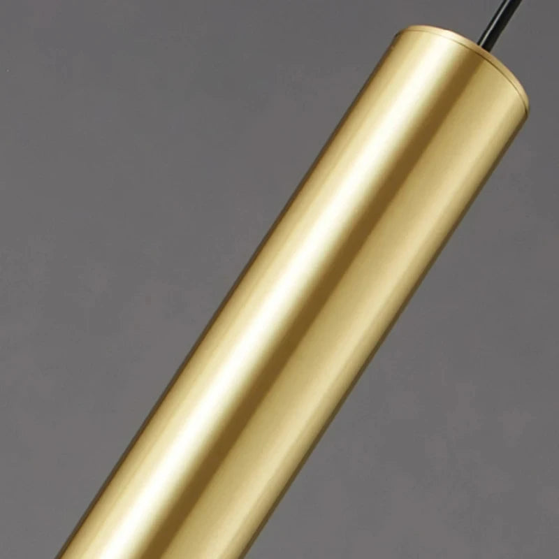 Minimalist brass pendant light for hotel - vue 6 sur 8