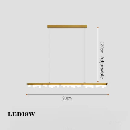 Modern minimalist gold and black chandelier for pendant lighting - vue 12 sur 12