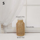 woven rattan vase for dried flowers retro decoration