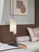 Modern decorative chandelier in natural marble minimalist