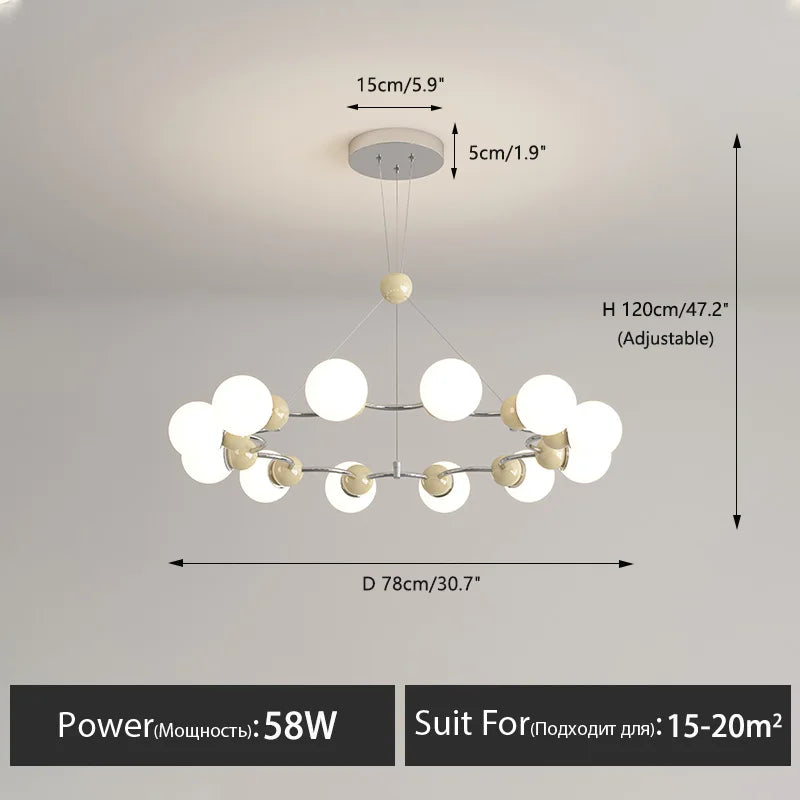 Modern decorative pendant chandelier for the home - vue 21 sur 21
