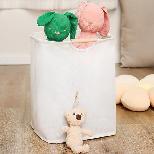 foldable storage basket for dirty laundry with handle