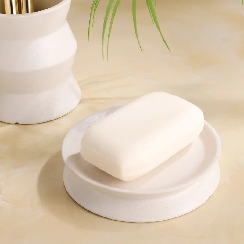 set of 4 ceramic bathroom bottles - vue 5 sur 7