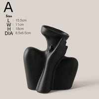 creative ceramic human vase for modern decoration
